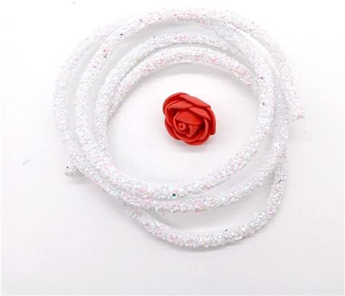 10 Yard 6mm Glitter Sequins Rope Soft Tube Rope String for Clothing Shoes Accessories DIY Crafts Jewelry Party Bracelet Making Material-Sequin Glitter Cord for Jewelry Earring Making