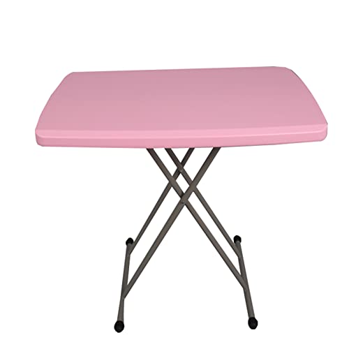 Tavolo pieghevole in plastica regolabile, vassoio portatile per snack e portatile/TV per casa, picnic, feste, leggero e facile da trasportare, colore verde