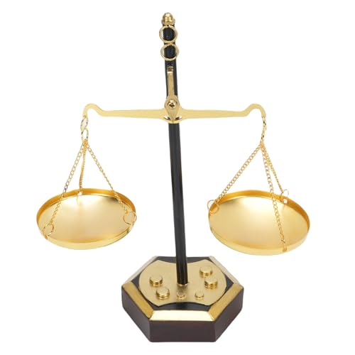 Báscula de equilibrio antigua de 8,9 pulgadas con base metálica 2