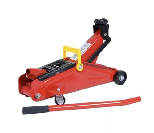 Cric hydraulique rouleur 2 tonnes, chariot 40x12x25 cm et levier 37cm