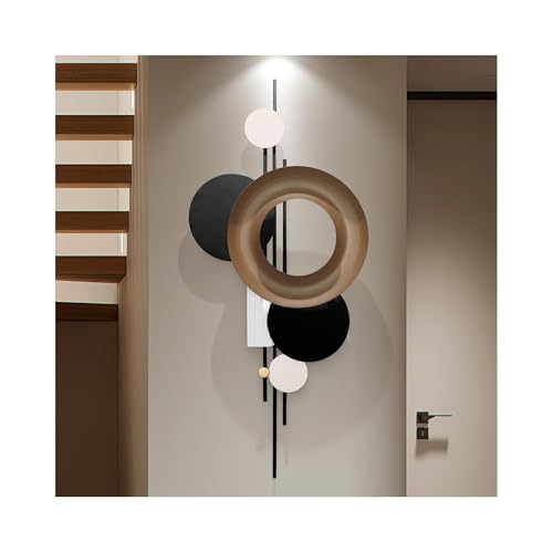HEBOIX Modern Geometric Large Metal Wall Art 3D Wall Sculptures Handmade Wall Hanging Wall...