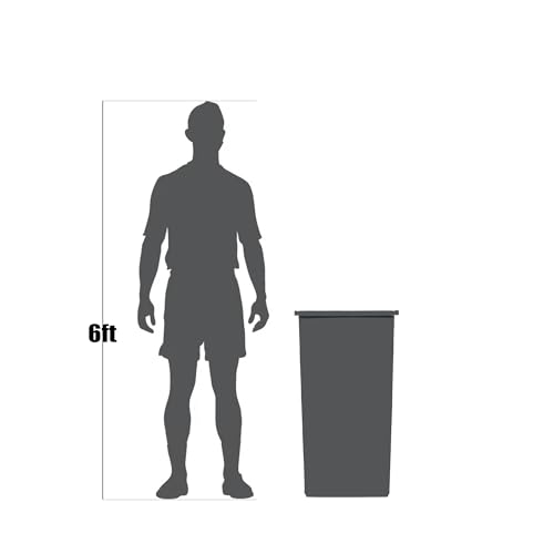 Caneca cuadrada negra de 50 galones para basura miniatura 5