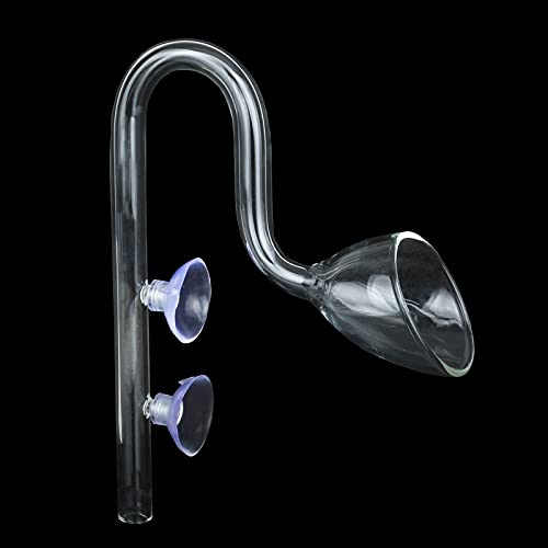 Image of Glass Lily Pipe Outflow Aquatic Lily Pipe Set for Aquarium Planted Tank Aquascaping Filter 13mm for 12 /16mm(1 /2 inch ID) Tubing Hose