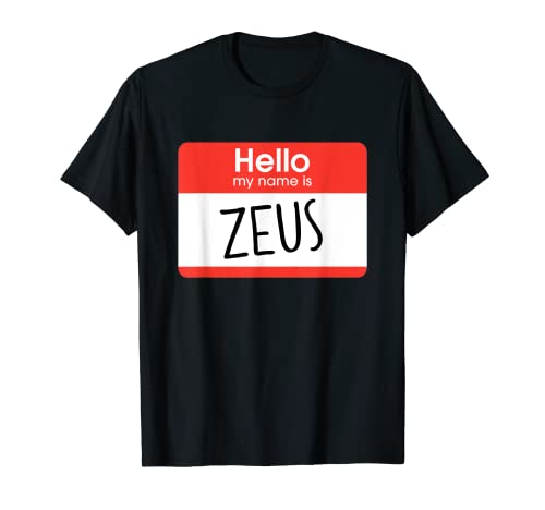 Maglietta Hello My Name Is Zeus mitologia greca maglietta Halloween Maglietta