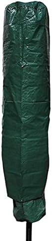 Garden mile Green Waterproof Parasol Umbrella Cover - Large Size Garden Rotary Air Dryer Covers - Heavy Duty UV Protected Cantilever Parasol Covers Protect from Rain, Dust, and Birds (195x47x26 cm)