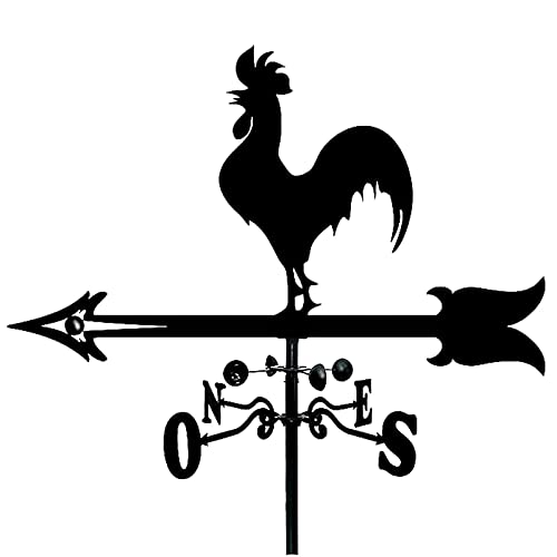 Girouette coq en acier inoxydable pour toit de grange et abri