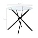 HOMCOM Mesa de Comedor Redonda con Encimera de Cristal Templado Transparente y...