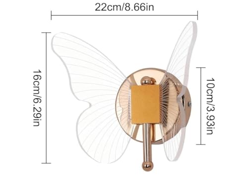 Image of 12 Watt Led Wall Light and Wall scones wall lamp for- Home, Kitchen, Bedside, Bedroom, Living Room, Office, Indoor, Bedside, Mirror Side, Diwali Lighting (Butterfly Wall Light)