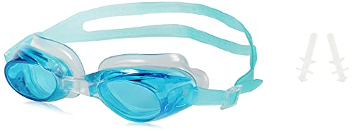Image of I-SWIM LADIES COSTUME IS-103 NAVY /WHITE LINES SIZE 2XL WITH GOGGLES SILICON JOINTLESS WITH BOX SKY