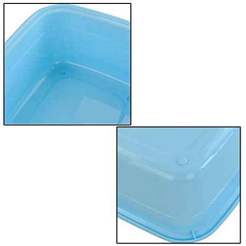 Eagrye 18 Quart Large Plastic Wash Basin, Commercial Tote Bus Box, 3-Pack #TOP2