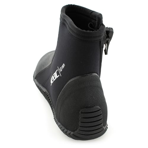 SEAC Regular 5 mm Premium Neopren-Nassanzug Stiefel mit rutschfreier Sohle und Seitenreißverschluss