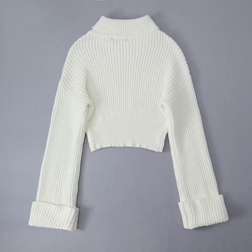 Minimalist Women's Pullover Sweater Women Tops Collect Waist Long Sleeve Loose Knitwear Winter Sweaters4