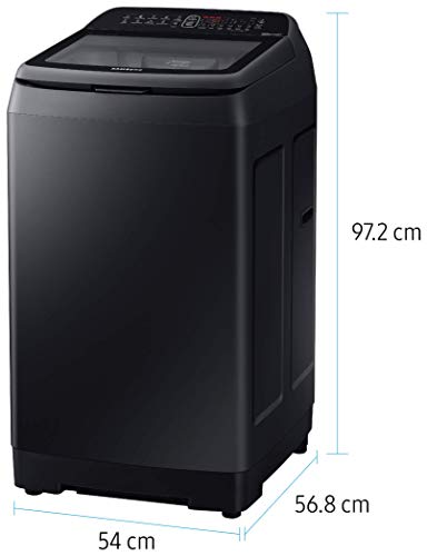 Image of Samsung 6.5 Kg Inverter 5 star Fully-Automatic Top Loading Washing Machine (WA65N4571VV /TL, Black Caviar, ActivWash+)