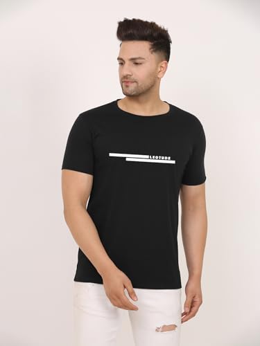 Image of LEOTUDE Men's Half Sleeve Regular Fit Tshirt | Tshirt for man