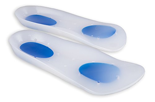 Orthotics - Plantillas de silicona de 19 mm de longitud para metatarsalgia y fascitis plantar, color blanco, talla M
