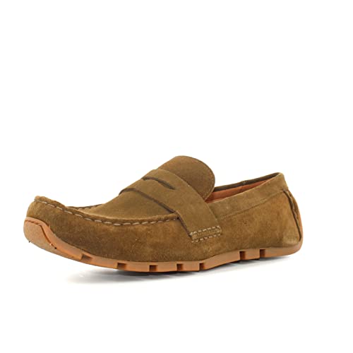Image of Clarks Mens Oswick Bar Dark Olive SDE Loafer