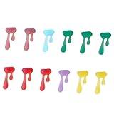 [LALAFINA] 18個 水滴型シリコン製ワイングラスマーカー ワインカップ識別用 パーティー用グラスタグ 飲み物区別可能 滑り止め ランダムカラー