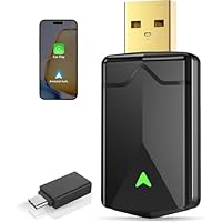 Wireless CarPlay Adapter– Android Auto Wireless Adapter, 5.8GHz Wi-Fi Plug & Play,Mini and Stable iOS 10+/Android 10+, Fast Auto-Connect for Cars 2016+ (1Pcs)