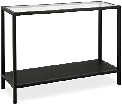Henn&Hart Blackened Bronze Console Tables, Black
