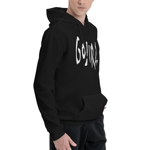 Gojiras Hoodie Men's Fashion Hoodies Long Sleeve Pullover Sweatshirt with Pocket Black2