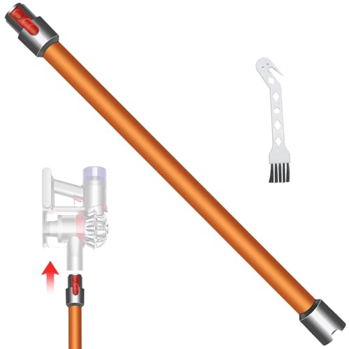 Schnellspannstab, kompatibel mit Dyson V15, V11, V10, V8, V7, Staubsauger-Verlängerungsstange, Verlängerungsrohr, 73 cm, Orange