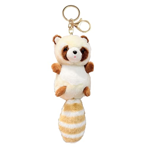Porte-clés en peluche raton laveur pour sublimer votre sac à dos quotidien