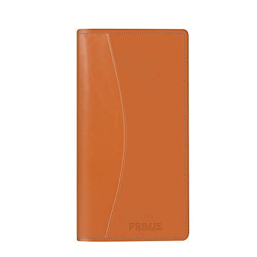 Image of FEDUS Vegan Leather Expanding Handmade Multiple Cheque Book Wallet for Cards, Women /Men - Traveling Wallet, Office & Home Document Holder