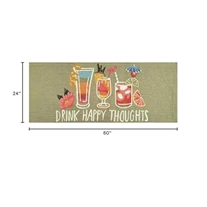 Lioramannefrontporchindooroutdoorrughomenoveltythemeddoormatscomfortabledurableeasycaremaintenanceuvstabilized2x5happydrinksgreen Urban Country Home Decor Liora manne frontporch indooroutdoor rughome novelty themed doormats comfortable durable easy care maintenance uv stabilized 2 x 5happy drinks green urban country home decor