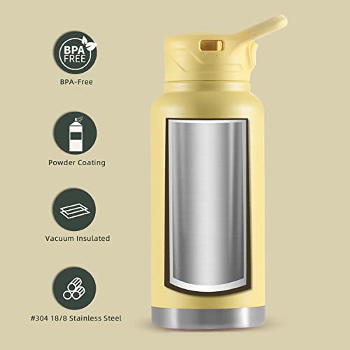 IDEUS Vacuum Insulated Water Bottle 950ml/32oz, Leak-Proof Stainless Steel Water Bottle, Double Wall Flask - Image 2