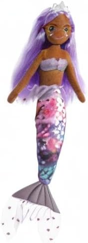 Miniatura 6 de Aurora Enchanting Sea Sparkles Cheekys Muñeca de peluche de corazón - Juego imaginativo - Compañeros mágicos - Púrpura 18 pulgadas