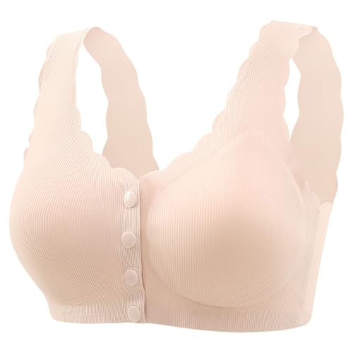 Soutien-gorge complet vert clair 3XL à bouton devant pour grand bonnet