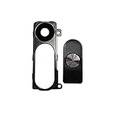 Tapa trasera de la lente de la cámara + botones de encendido y volumen para LG G3 / D855 (negro)
