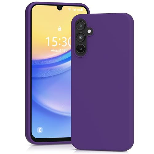 Coque Samsung A15 silicone violet pour éviter les chutes et rayures