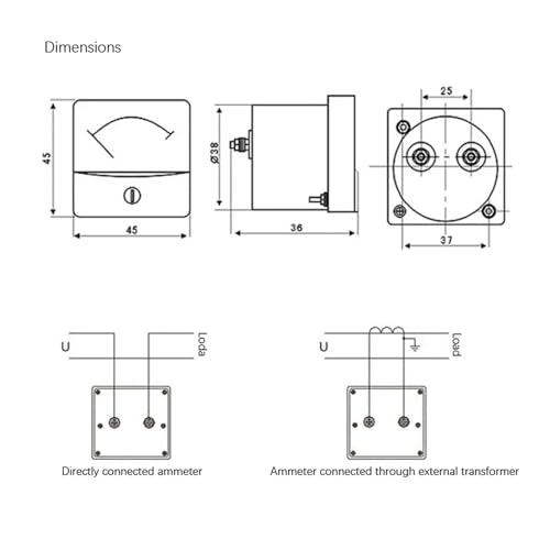 Ampèremètre analogique DC 91C4-A 100mA pour une mesure de courant stable - 2
