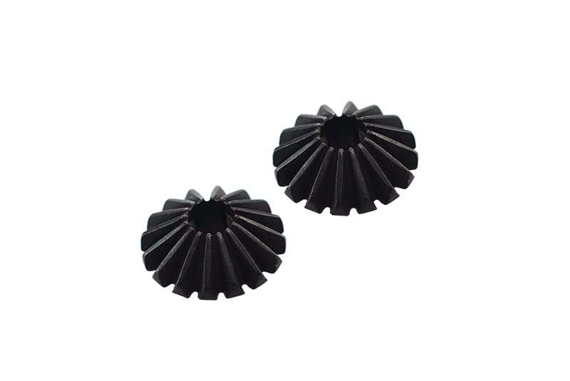 Tamiya TT-02 & TT-02B Upgrade Steel Large Bevel Gear Set - 2-Pack Black (Replacement/Performance Part)