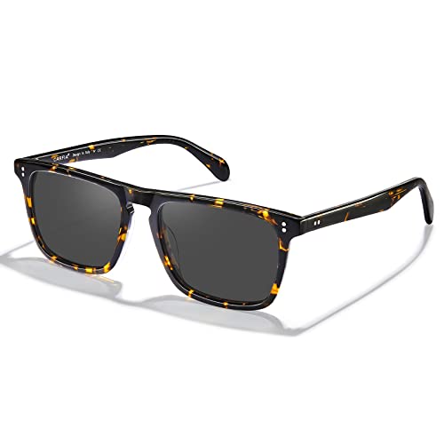 CARFIA Retro Tortoise Polarized Sunglasses