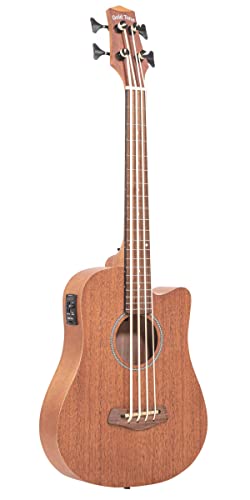 M-Bass 23-Inch Scale Acoustic-Electric Microbass With Gig Bag Natural #TOP15