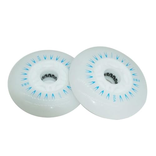Altsuceser Ruedas de patinaje en línea con luces para exteriores, ruedas de patinaje en línea, ruedas de patinaje en línea con luces LED, intermitentes de repuesto, color azul, 80 mm