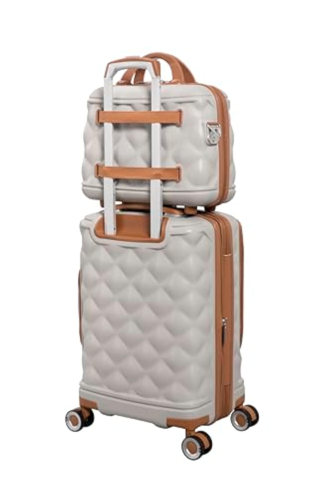 Indulging Light Grey Vanity Case, Hardsided Cosmetic Box