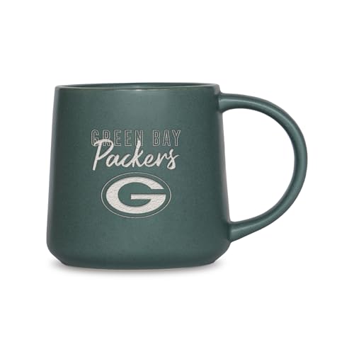 Rico Industries NFL Football Green Bay Packers Sage 16oz Ceramic Taper Mug