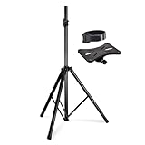 5 Core Speaker Stand Adjustable Universal PA DJ Tripod Studio Monitor Stands w 35mm Insert for Home On Stage Studio Use - SS ECO 1PK BLK WOB