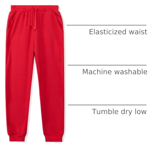 Image of Kid Nation Kids Unisex Soft Brushed Fleece Casual Pull On Jogger Sweatpants with Pockets for Boys or Girls