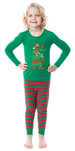 INTIMO Scooby-Doo Unisex Toddler Christmas Be Merry Santa Tight Fit Sleep Pajama Set