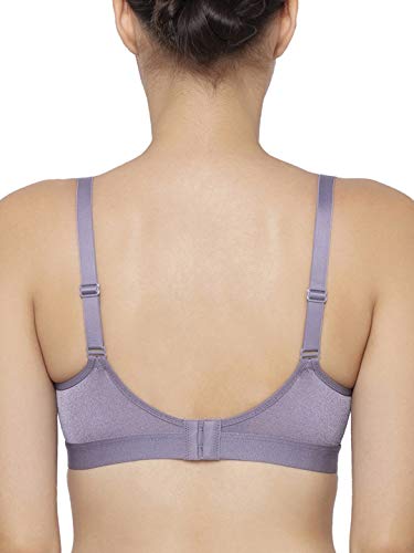 Image of Triumph Triaction Women's Sports Bra Wireless Non Padded Support Bra Breathable Mesh High Coverage Gym Bralette Cross Back Stretchable Activewear White Solid Design Pack of 1
