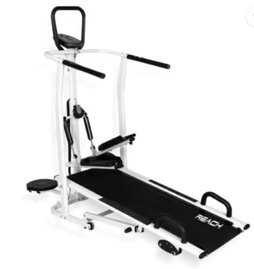Reach 100 4 in 1 Manual Treadmill for Home Gym | Multi-Functional (Jogger, Twister, Stepper & Push-up bar) Treadmill | 3 Level Manual Incline | for Full Body Workouts | Max User Weight 120kg (B0CHFG7S7J) Amazon Price History, Amazon Price Tracker