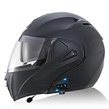 Impermeabile e versatile: il nostro casco Bluetooth apribile utilizza la più recente tecnologia CSR Bluetooth for una forte trasmissione del segnale e un consumo energetico estremamente basso. Supporta tutti i dispositivi Bluetooth e visualizza le prestazioni direttamente sul telefono. Goditi il ​​suono surround dei bassi stereo e la risposta automatica alle chiamate.