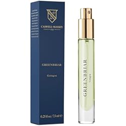 Caswell-Massey Greenbriar Cologne Spray, Classic and Zesty Scent with Citrus, Sage & Patchouli, Fragrance for Men, Made in USA, 0.25 Oz