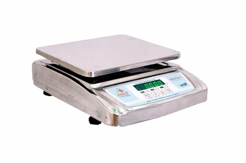 Image of Gripit 35kg Digital Weighing Scale for Shop, Grocery & Commercial Use | High Precision 1g Accuracy Heavy Duty Weight Machine with 10x12 Inch Stainless Steel Pan | Electronic Vajan Kata for Retail