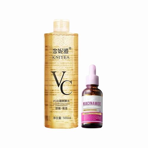 KNIYEA VC Soothing Toner 500ml & Niacinamide Serum 30ml Skin Care Duo