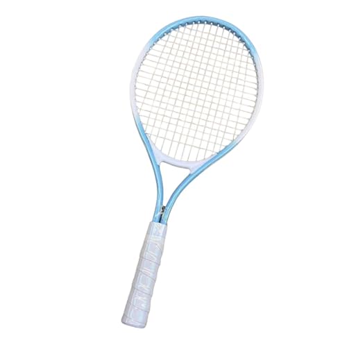KESOTO Raqueta de Tenis Ligera Solo con Agarre Shock Resistant Red Profesional Elástica Y Estructura Portátil de Aluminio para Juego Y Entrenamiento Adecuada, Azul Blanco